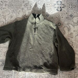 Winners Men's Olive Green Half-Zip fleece Sweater